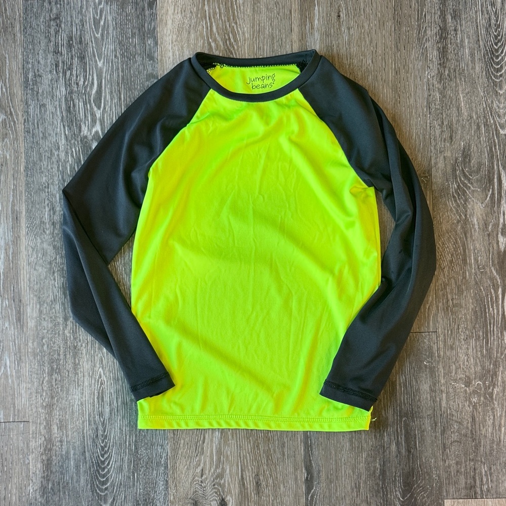 Jumping Beans Bright Lime and Black Raglan Shirt